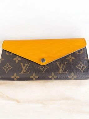 Louis Vuitton Monogram Continental Wallet with Yellow Flap